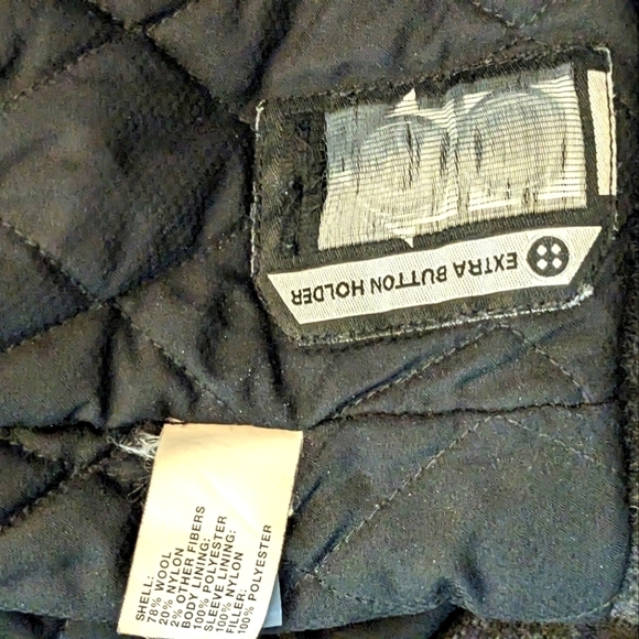 Gap Y2K Wool Blend Grey Men's Zip Up Winter Jacket Size XL - Picture 11 of 11